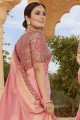Indian Ethnic Silk Saree in Pink