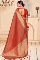 Admirable Banarasi raw silk Banarasi Saree in Red