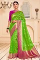 Exquisite Green Banarasi raw silk Banarasi Saree