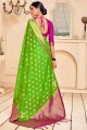 Exquisite Green Banarasi raw silk Banarasi Saree