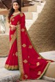 Exquisite Silk Saree in Red