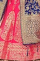 Banarasi raw silk Lehenga Choli in Pink