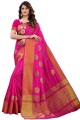 Lovely Embroidered Saree in Pink