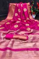 Lovely Embroidered Saree in Pink
