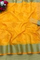Magnificent Yellow Silk Saree