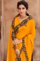 Patch Saree in Yellow