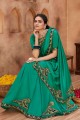 Patch Saree in Teal