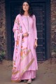 Weaving Palazzo Suit in Pink