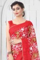 Pretty Thread Saree in Red