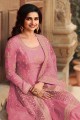 Embroidered Anarkali Suit in Mulberry