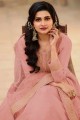 Light pink Silk Anarkali Suit