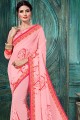 New Georgette Saree in Pink
