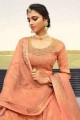 Soft net Palazzo Suit in Peach