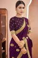 Delicate Silk Saree in Purple