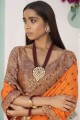 Traditional Silk Saree in Orange