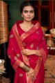 Indian Ethnic Red Silk Saree