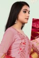 Chanderi Salwar Kameez in Light pink