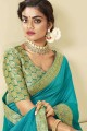 Admirable Silk South Indian Saree in Blue