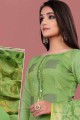 Green Banarasi raw silk Salwar Kameez