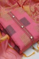 Pink Banarasi raw silk Salwar Kameez