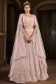 Cavern pink Lehenga Choli in Georgette with Embroidered