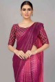 Pansy purple Saree in Weaving Silk