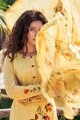 Cotton Salwar Kameez in Desert yellow with Printed
