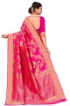 Cornell red Weaving South Indian Saree in Art silk