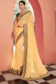 Silk Weaving Sand yellow Saree with Blouse