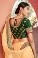 Silk Weaving Sand yellow Saree with Blouse
