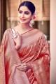 Exquisite Weaving Designer Work Banarasi raw silk Banarasi Saree in Red with Blouse