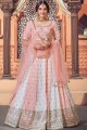 Pink Party Lehenga Choli with Embroidered Georgette