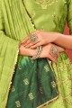 Pista green Embroidered Art silk Party Lehenga Choli