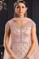pink embroidered Anarkali Suit