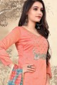 Embroidered model Chanderi  Salwar Kameez in Peach