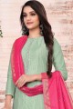 model Chanderi silk Salwar Kameez with Embroidered