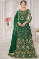 Net green Anarkali Suit in Thread