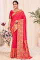 Pink Saree in Weaving Banarasi silk