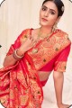 Pink Saree in Weaving Banarasi silk
