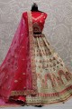 Red Wedding Lehenga Choli in Embroidered Silk