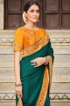 Rama  South Indian Saree in Art silk with Embroidered