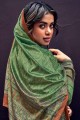 Printed Pashmina Green Palazzo Suit in