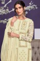 Yellow Embroidered Georgette Salwar Kameez