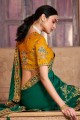 Rama  Resham,embroidered South Indian Saree in Satin georgette