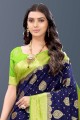 South Indian Saree with Weaving Silk Blue