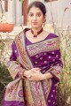 Saree in Weaving Silk Purple