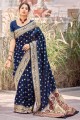 Weaving Silk Saree in Blue