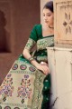 Green Saree in Silk with Weaving