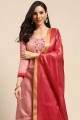 Cotton Pink Salwar Kameez in Embroidered