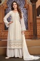 Faux georgette Sharara Suit with Embroidered